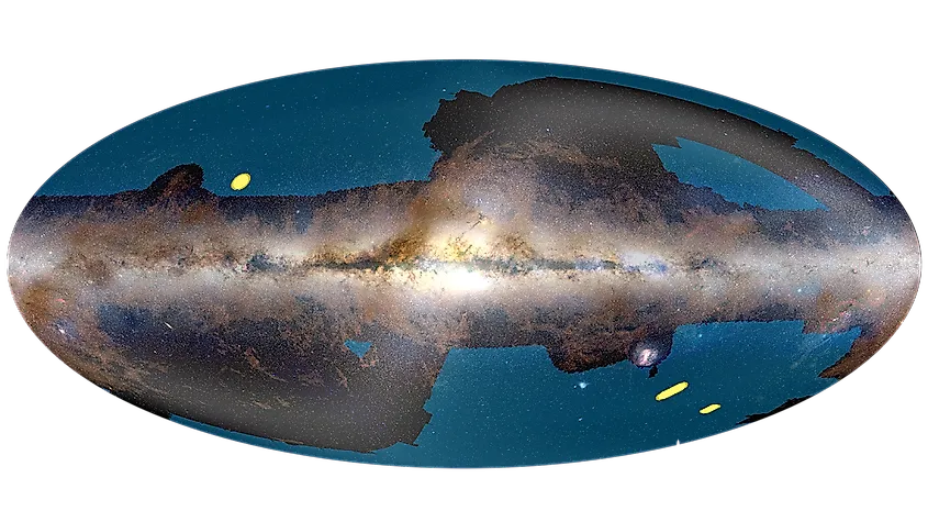Euclid’s wide survey will map more than one third of the sky, while its deep survey repeatedly observes three smaller fields.
