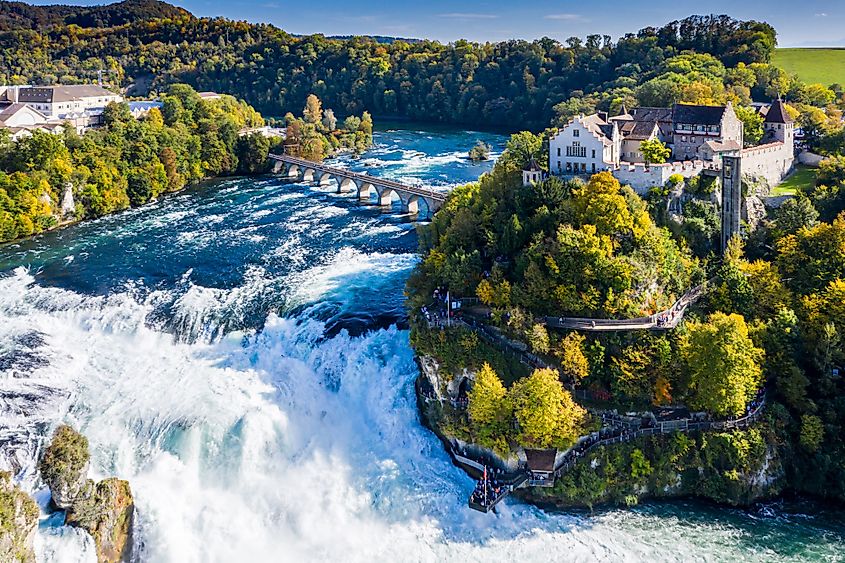 Rhine Falls or Rheinfall, Switzerland.