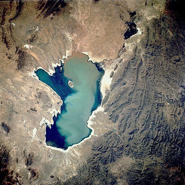 Satellite view on Lake Poopó
