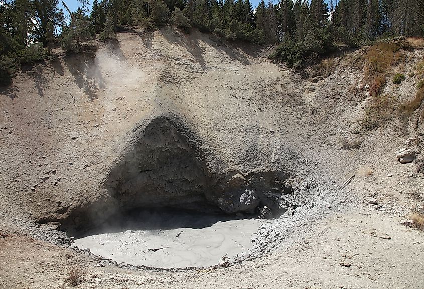 Mud Volcano along Mud Volcano Trail in Yellowstone National Park, Wyoming.