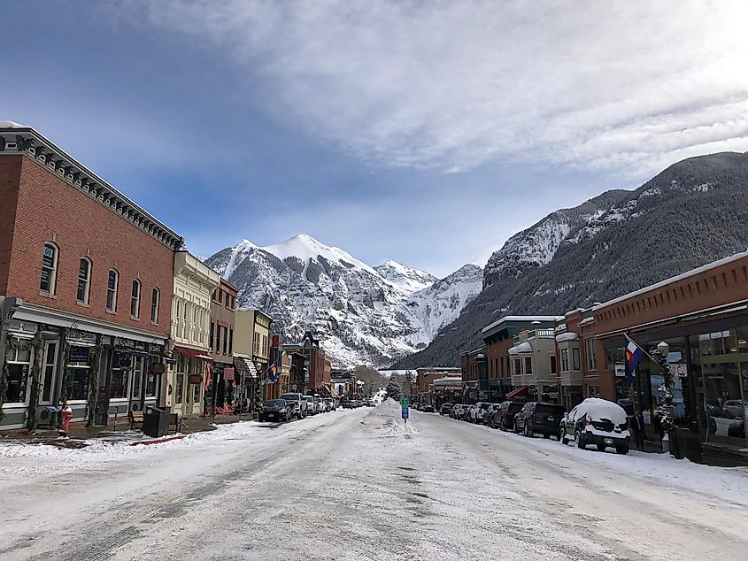 Main Street in Telluride, Colorado.