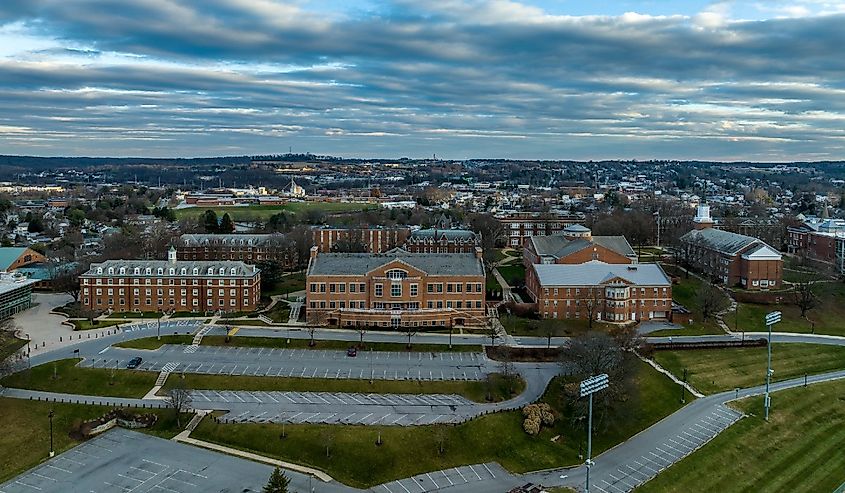 MCDaniel College Westminster Maryland aerial view