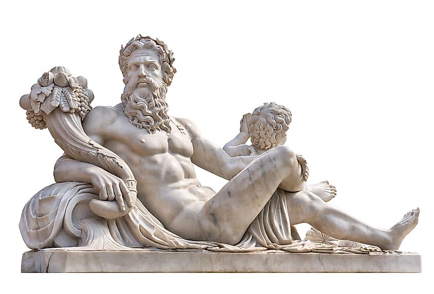 Marble statue of the Greek God, Zeus