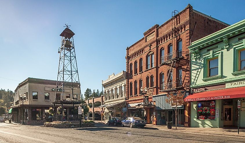 Historic Bell Tower Monument and Old Town Centre.