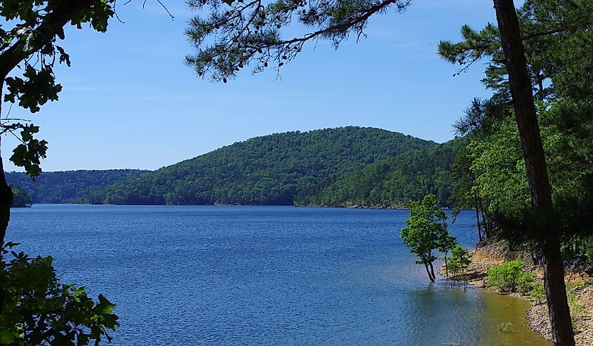 Lake Ouachita, Arkansas, seen from Blakely Dam