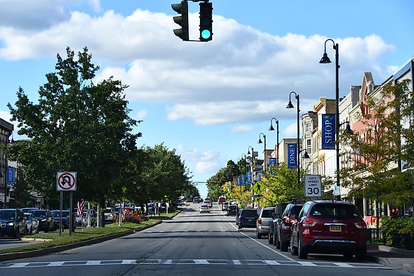 Main Street in downtown Canandaigua, New York. Editorial credit: Ritu Manoj Jethani / Shutterstock.com