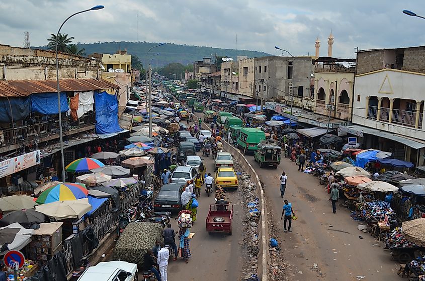View of a street in Bamako, Mali.