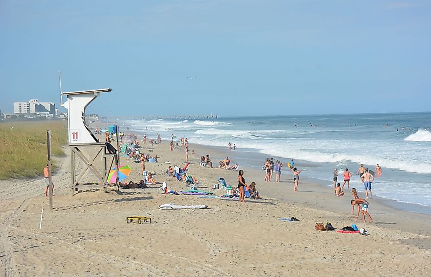 Tourists at Wrightsville Beach, North Carolina