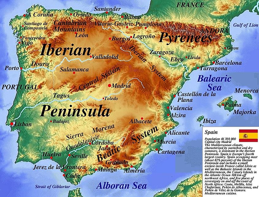 Pyrenees Mountains On A Map Of Europe - United States Map