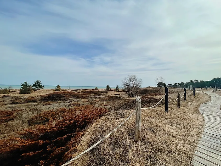 Beautiful scenery at Kohler Andre state park