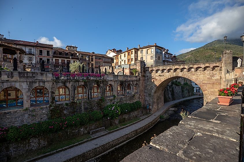 The historical town of Potes, Spain