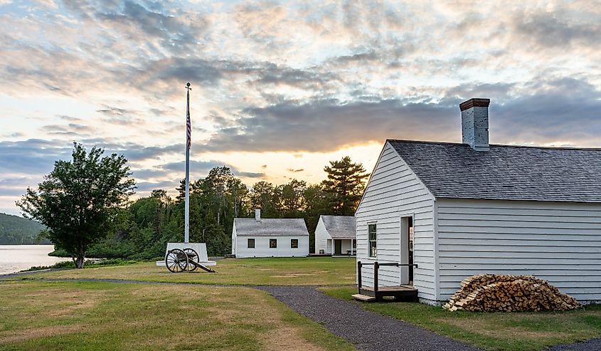 Historic Fort Wilkins in Copper Harbor, Michigan.