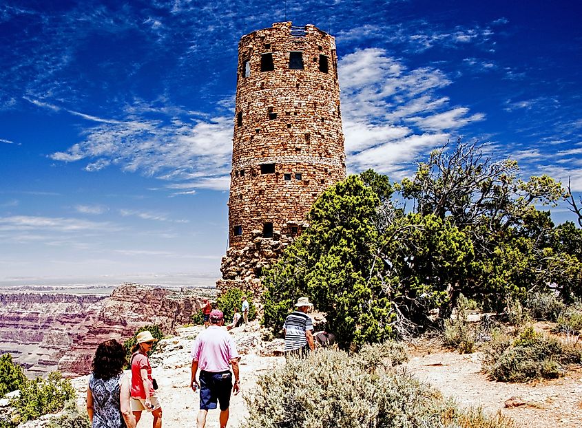 Desert View Watchtower, near Fredonia, Arizona, in Grand Canyon National Park