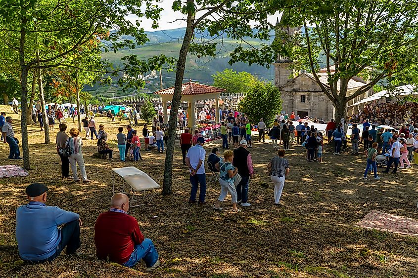 Santa Marta de Riberterm celebrations in As Neves, Pontevedra, Spain