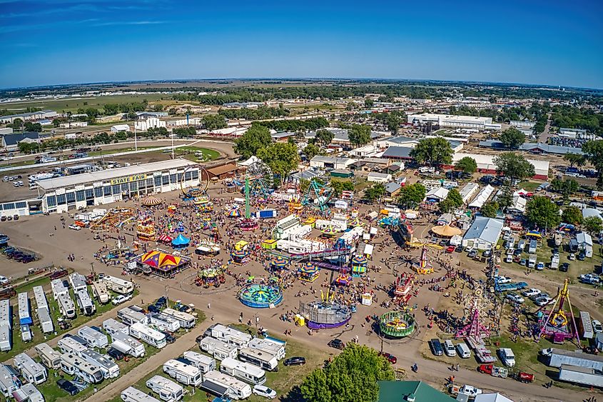 Aerial View of the South Dakota State Fair in Huron