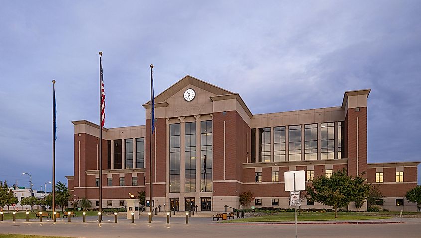 The Rogers County Courthouse in Claremore, Oklahoma. 