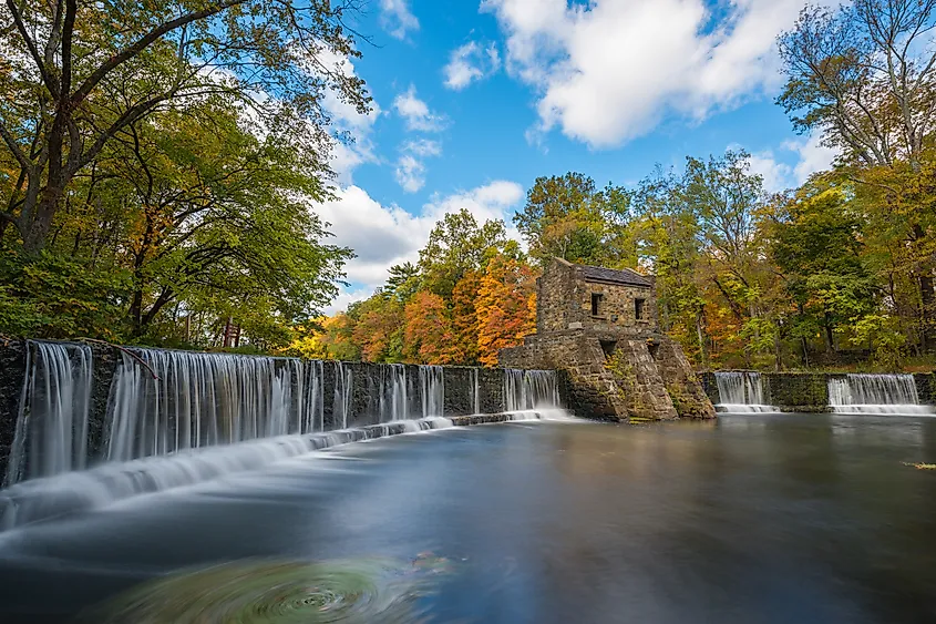 The Speedwell Dam in Morristown, NJ.