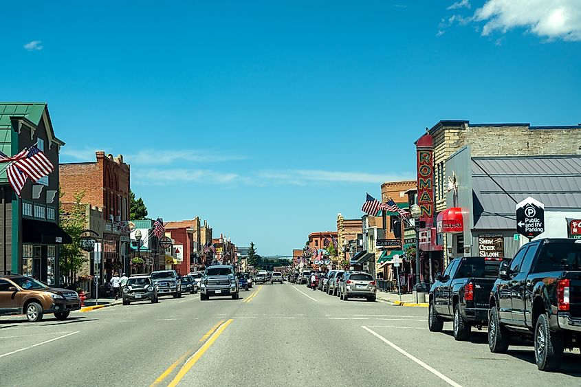 Beautiful downtown area of Red Lodge, Montana.