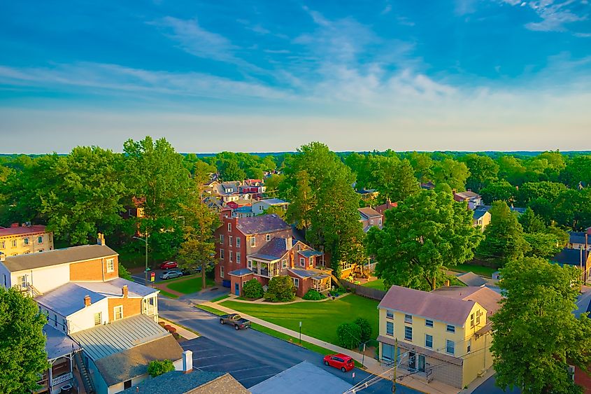 The serene town of West Chester, Pennsylvania