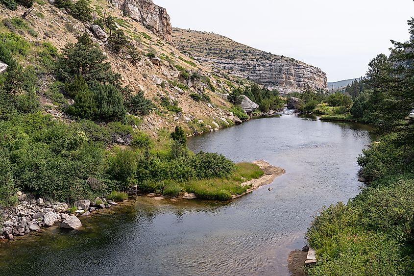 Popo Agie River in the Sinks Canyon State Park near Lander, Wyoming.