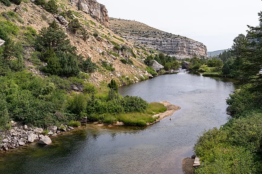 Popo Agie River in the Sinks Canyon State Park near Lander, Wyoming.