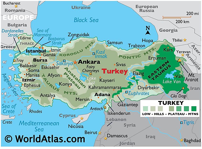 Turkey Maps And Facts World Atlas