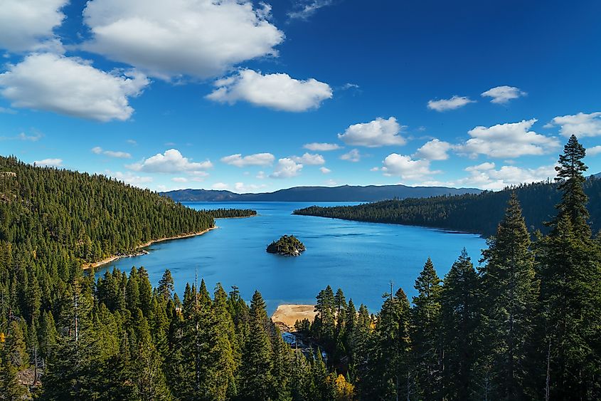 Lake Tahoe, a famous example of a glacial lake