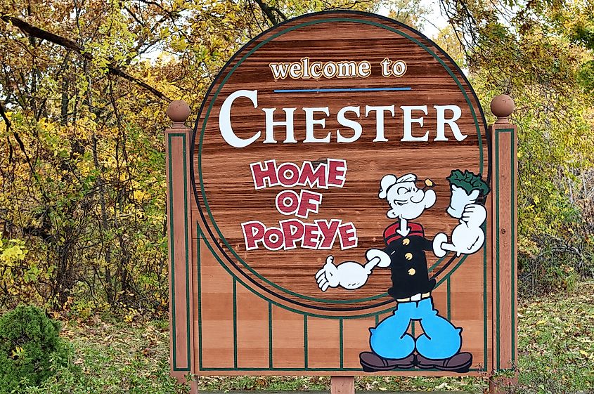 Chester, Illinois, the home of Popeye.