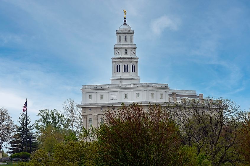 View of the Nauvoo Temple in Illinois.