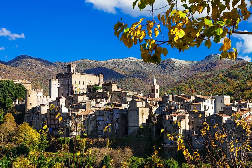 Beautiful medieval village San gregorio da sassola, Lazio, Italy.