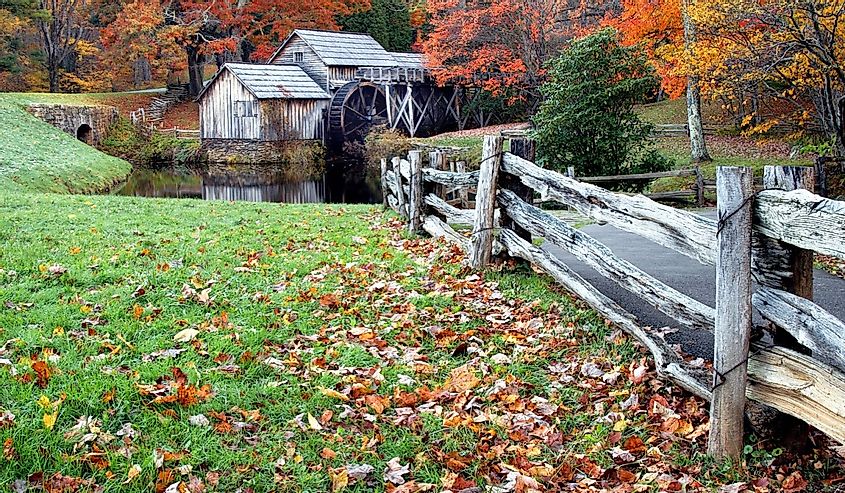 Mabry Mill, Meadows of Dan, Virginia in Autumn Horizontal