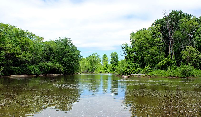 Otter Creek River in Middlebury, Vermont