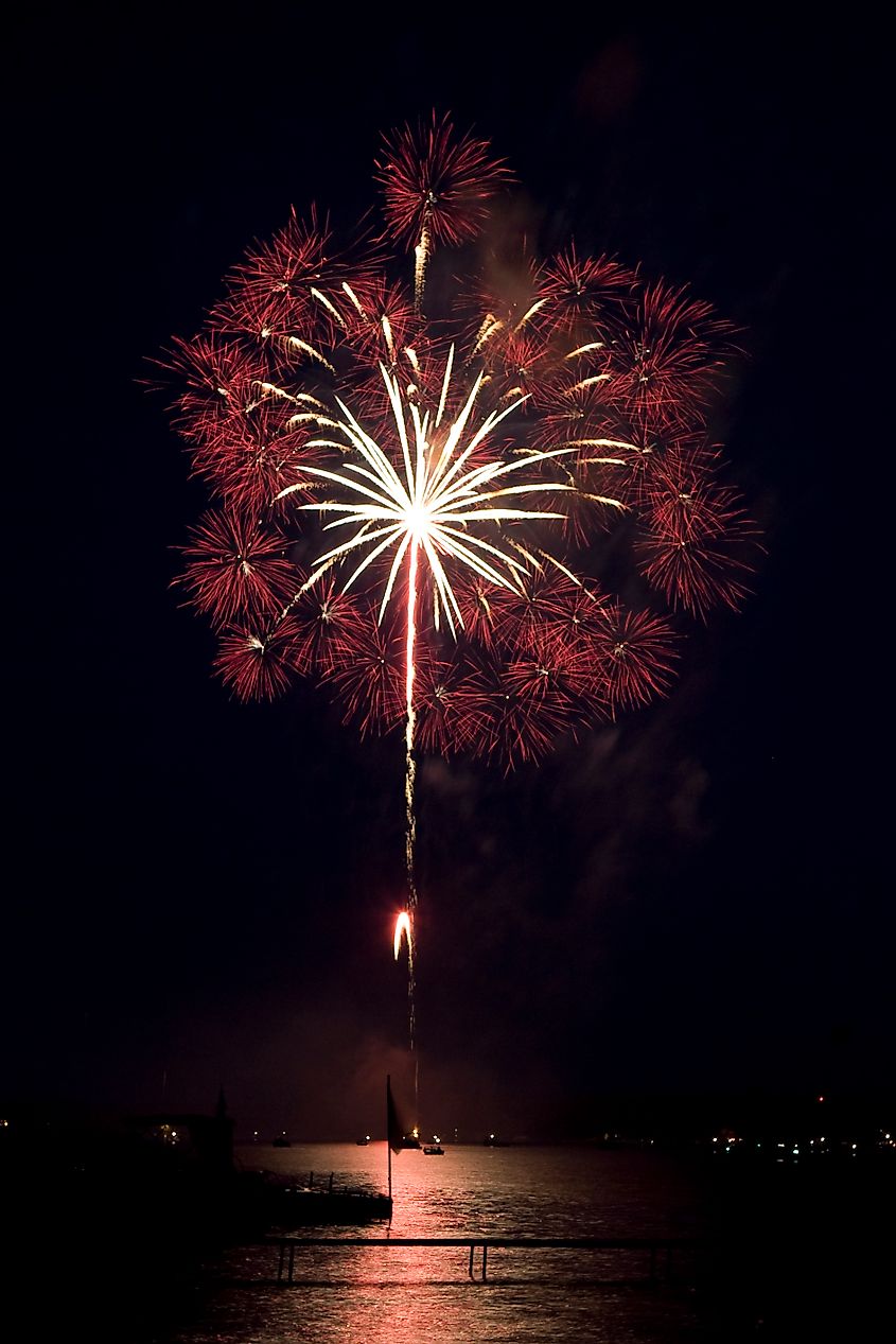 Traverse City's Cherry Festival fireworks display.