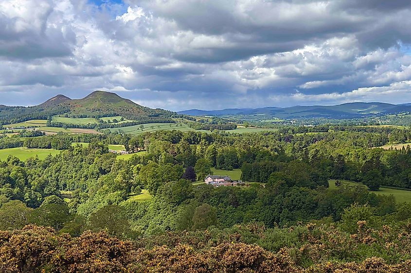 The famous views of Eildon Hills near Melrose Image credit Bryan Dearsley
