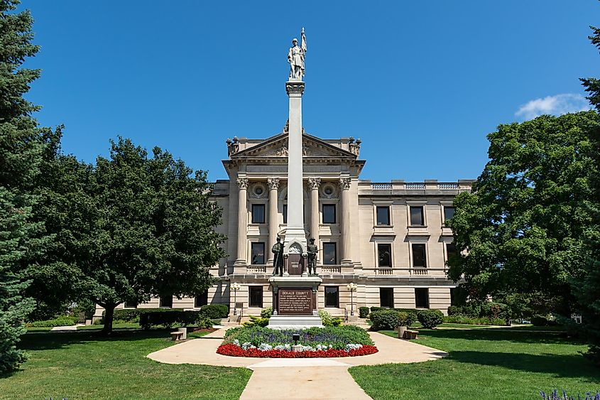 The DeKalb County Courthouse in Sycamore, Illinois.