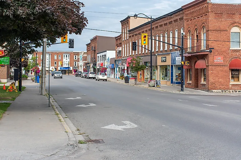 Downtown Brighton, Ontario, Canada