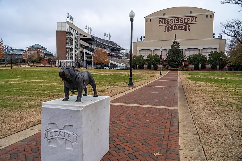 The campus of Mississippi State University in Starkville, Mississippi