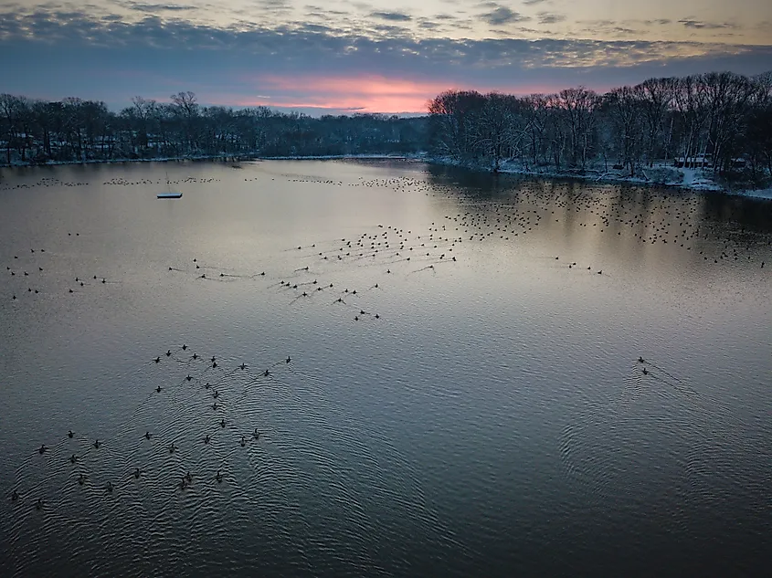 A lake in Allentown, New Jersey.
