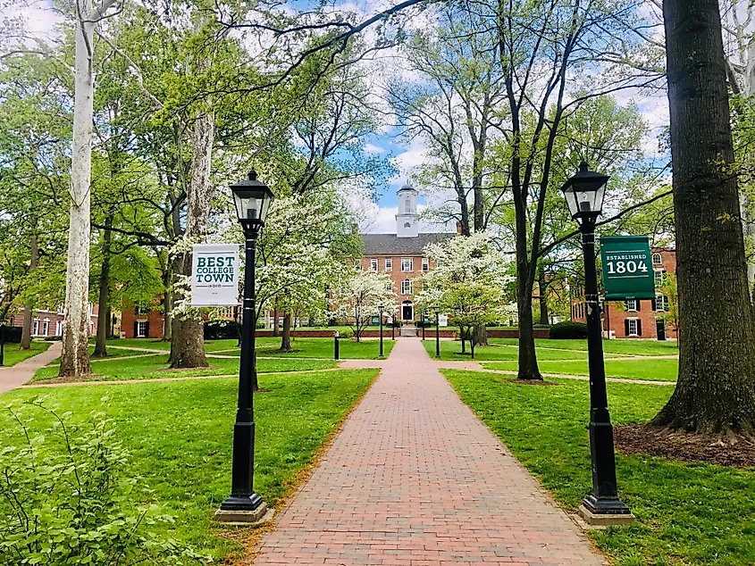 Main campus of Ohio University in Athens, Ohio.