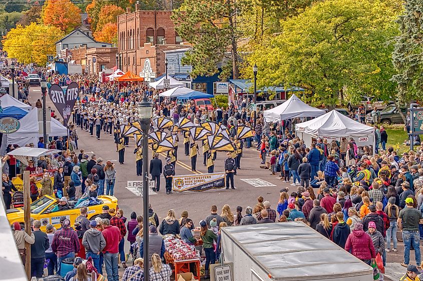 People enjoy the Annual Applefest in Bayfield, Wisconsin