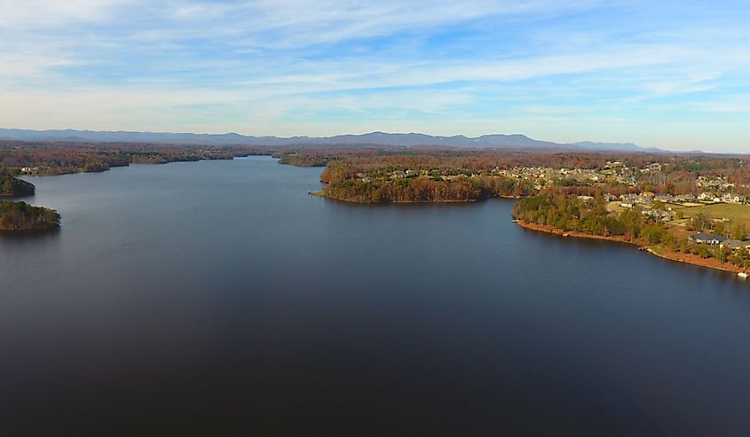 Aerial view of Lake Robinson in South Carolina