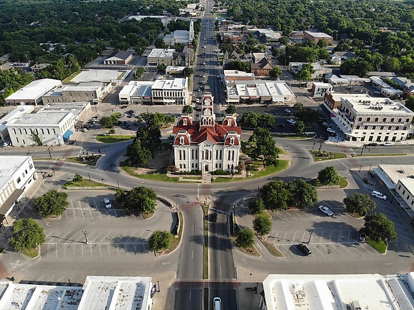 The courthouse in Weatherford, Texas.