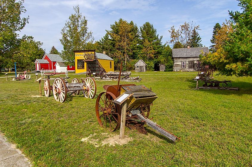 Historical buildings and town site at the popular Besser Museum in downtown Alpena.