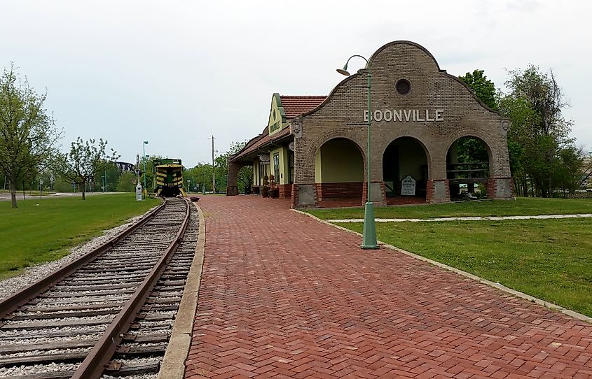 Former train station in Boonville, Missouri