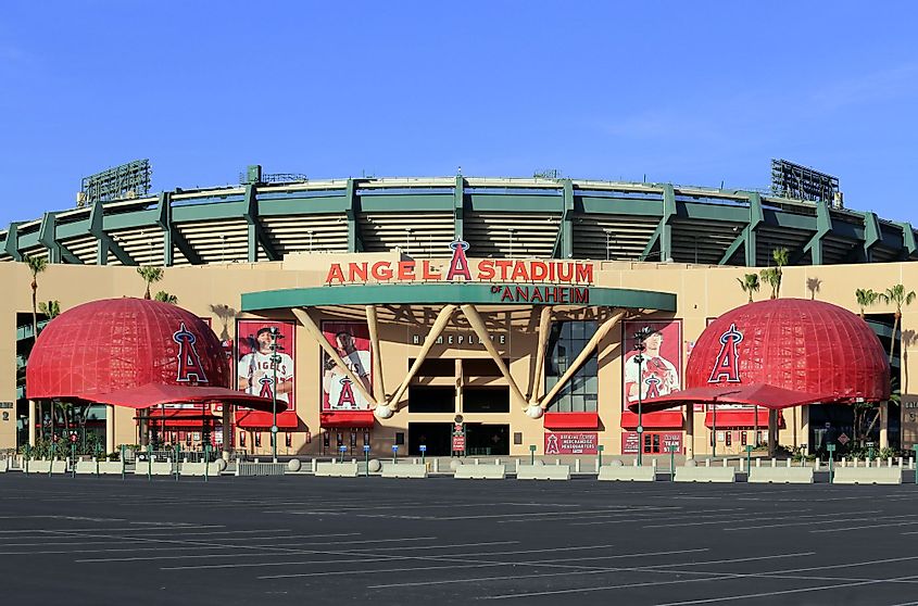 The Angel Stadium of Anaheim, California