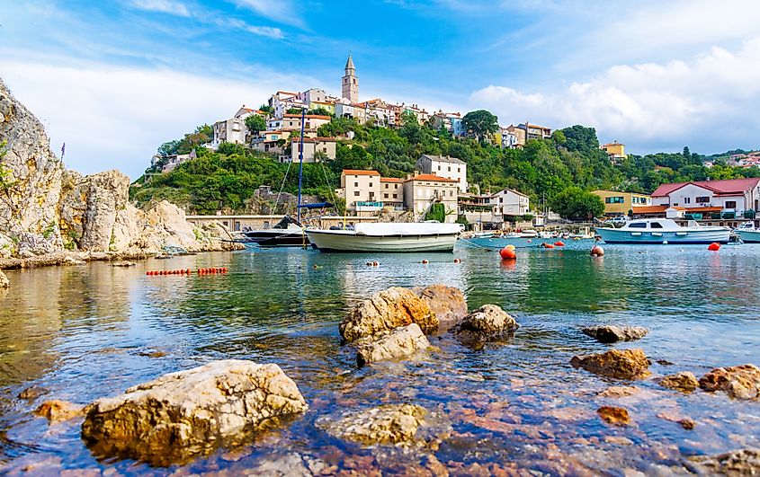 Vrbnik town, adriatic sea, Krk island