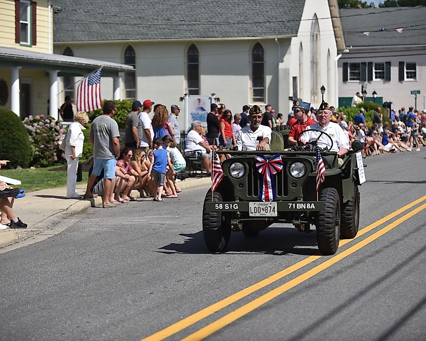 The Fourth of July parade in Rock Hall, Maryland.