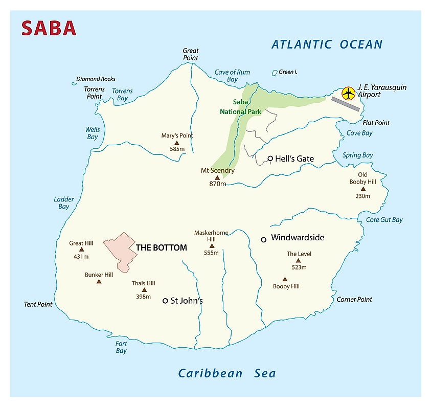 Map of Saba