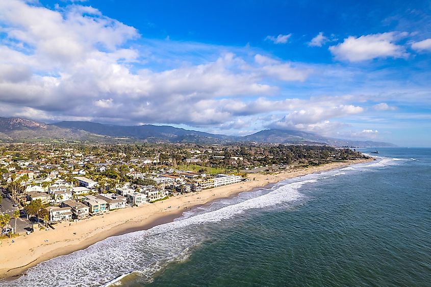 Aerial view of Carpinteria, California