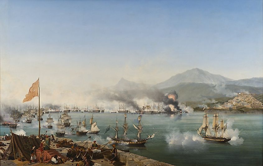 Scene from the Battle of Navarino.